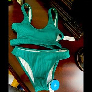New with tags, CupShe green bikini. Size XS